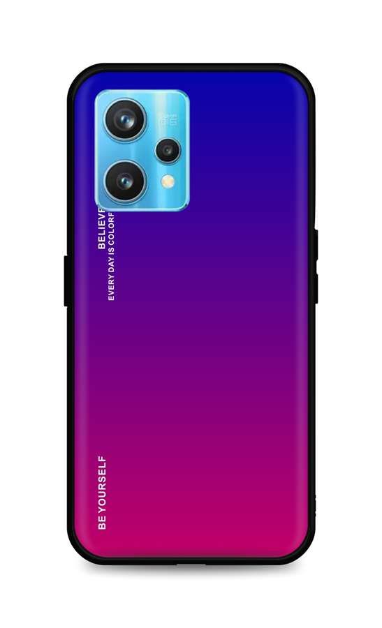 Kryt TopQ LUXURY Realme 9 Pro+ pevný duhový fialový 73134