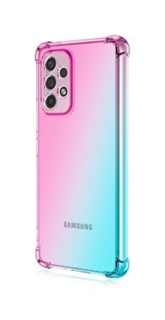 Kryt TopQ Samsung A53 5G silikon Shock duhový mentolovo-růžový 72714