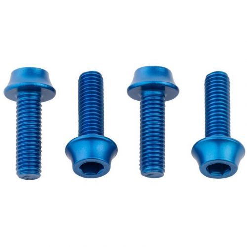Šrouby Wolf Tooth M5x15 mm - 4 ks, pro košíky, modrá