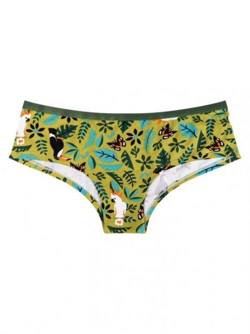 Veselé dámské kalhotky Dedoles Ptáčci z džungle (D-W-UN-HB-C-C-244) XL