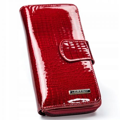 Dámská lakovaná peněženka kožená červená - Lorenti 76116 červená
