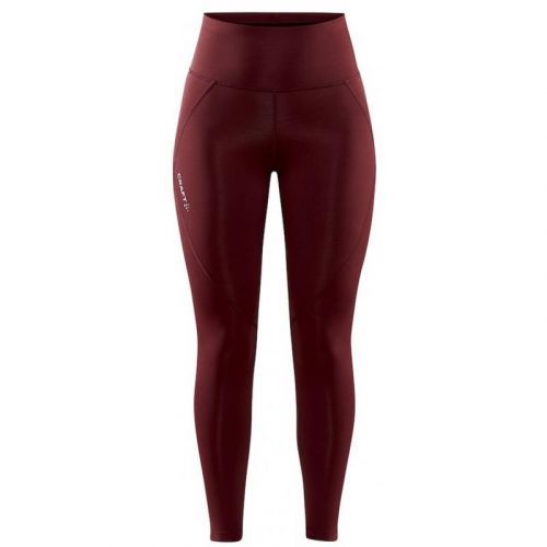 Kalhoty Craft ADV Essence High Waist - dámské, elastické, dlouhé, červená - velikost L