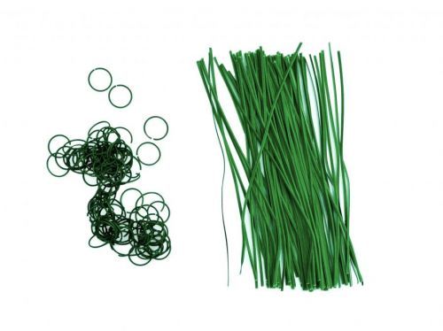 50x spona + 50x zahradní drát pro uchycení rostlin