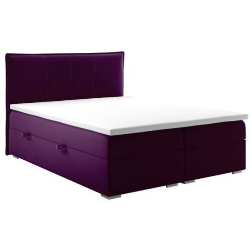 Čalouněná postel Violet 160x200, fialová, vč. matrace,topperu,ÚP
