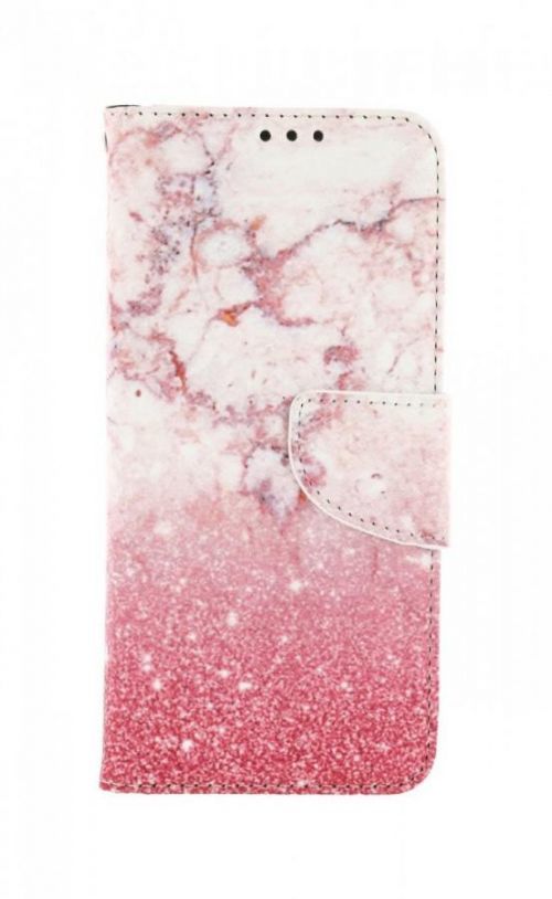 Pouzdro TopQ Xiaomi Redmi Note 11 knížkové Růžový mramor 73636