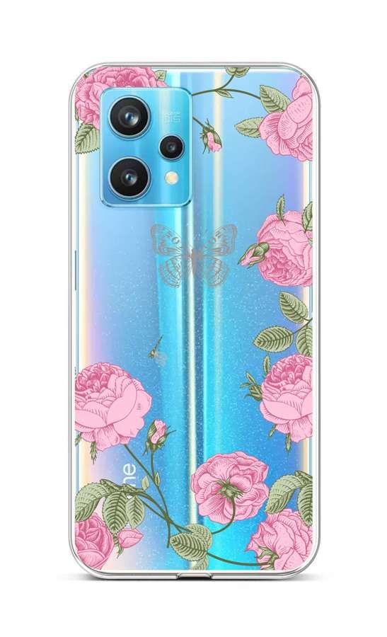 Kryt TopQ Realme 9 Pro+ silikon Pivoňky 73286