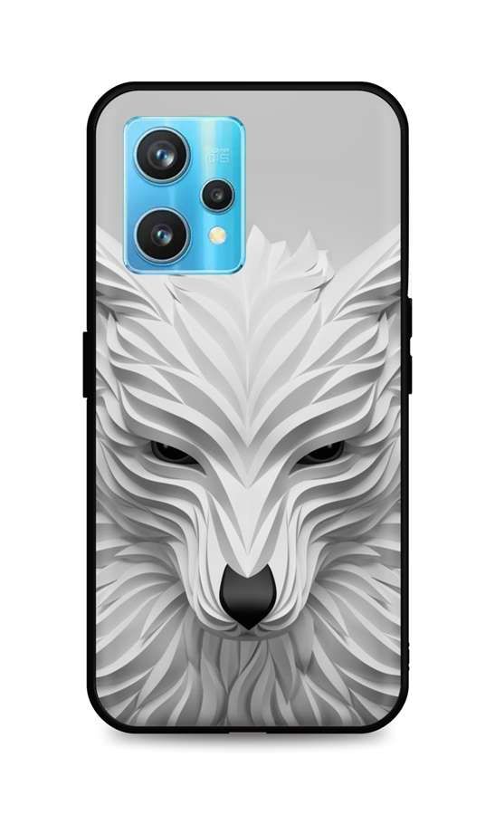 Kryt TopQ LUXURY Realme 9 Pro+ pevný Bílý vlk 73139