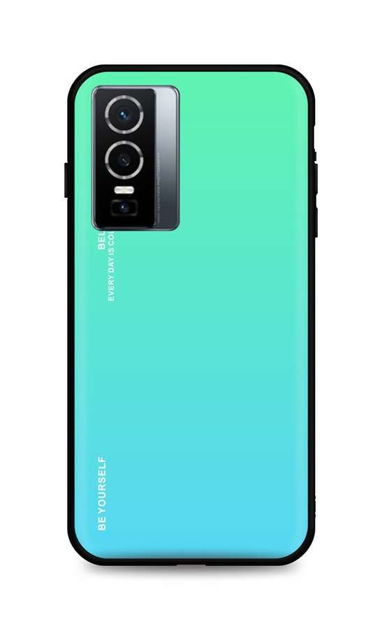 Kryt TopQ LUXURY Vivo Y76 5G pevný duhový zelený 72289