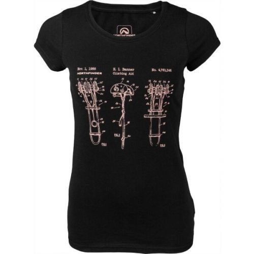 Northfinder MYAH Dámské tričko, černá, velikost XS