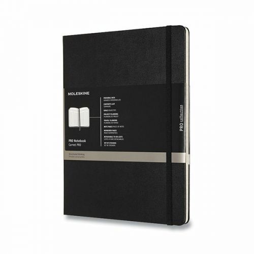Moleskine Zápisník Moleskine Professional - tvrdé desky černý, XL