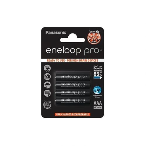 Baterie Panasonic Eneloop Pro AAA NiMH 930 mAh (BK-4HCDE/4BE) - nabijecí, sada 4 ks