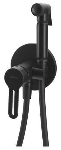 SAPHO Podomítková baterie s bidetovou sprškou, kulatá, černá mat 1103-15