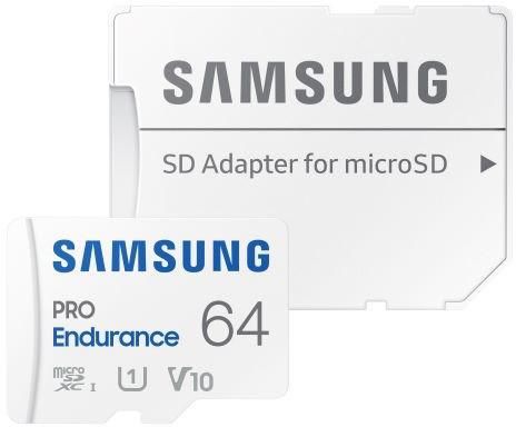 SAMSUNG micro SDXC 64GB PRO Endurance + SD adaptér (MB-MJ64KA/EU)