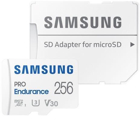 Samsung Micro SDXC 256GB PRO Endurance + SD adaptér