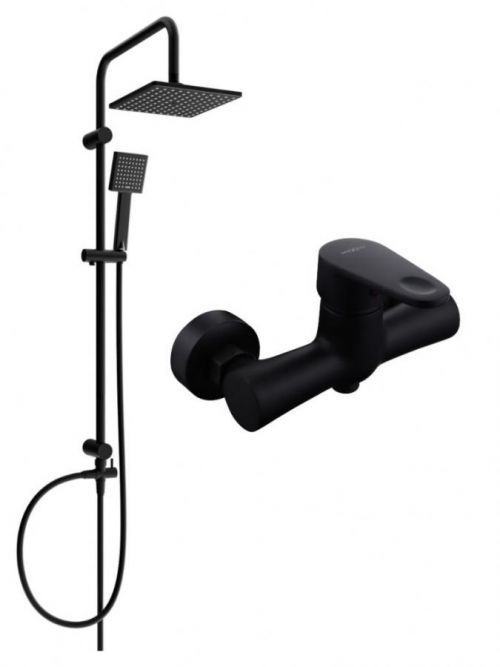 MEXEN/S Tordsprchový sloup včetně sprchové baterie Kama, černá 72540200-70