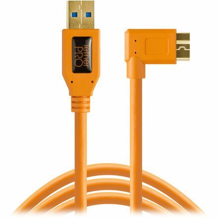 Tether Tools TetherPro USB 3.0 na Micro-B (zahnutý konektor) 4,6 m oranžový