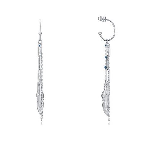 Viceroy Stylové ocelové náušnice kruhy 2v1 Kiss 75308E01000