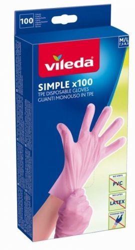 Vileda Simple rukavice M/L 100ks