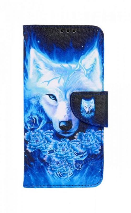Pouzdro TopQ Xiaomi Redmi Note 11 knížkové Tyrkysový vlk 73419