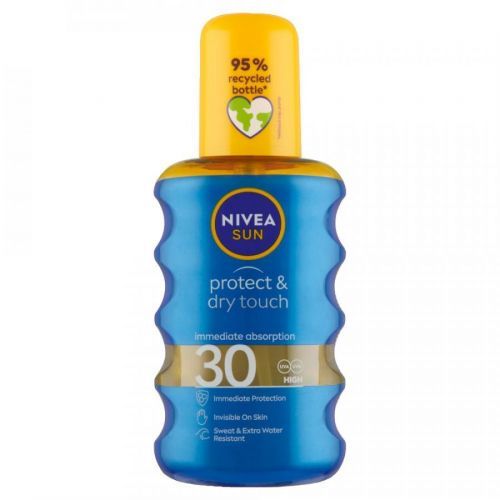 Nivea SUN Protect&Dry OF30 neviditelný sprej na opalování 200 ml