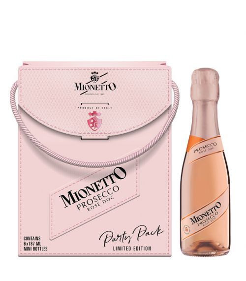 Mionetto Prosecco Rosé DOC Párty pack Kabelka 6×0,2l 11% GB