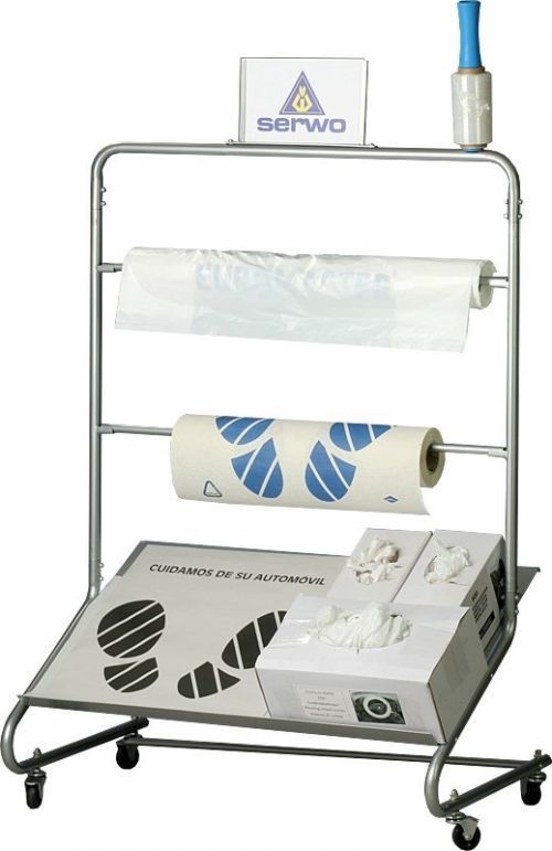 Vozík pro uložení ochranných potahů, koberečků a vaků - SR960708