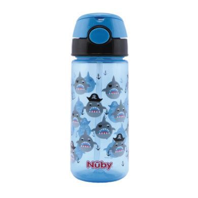 Nûby hrnek s brčkem Active 540ml, modrá barva