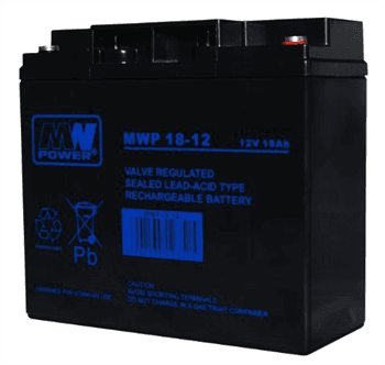 Baterie olověná 12V / 18Ah Long life MW Power MWP 18-12 gelový akumulátor, životnost až 12 let
