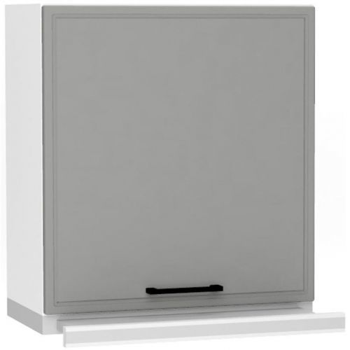 Kuchyňská skříňka Emily w60/68 slim pl s stříbrný digestoří šedá