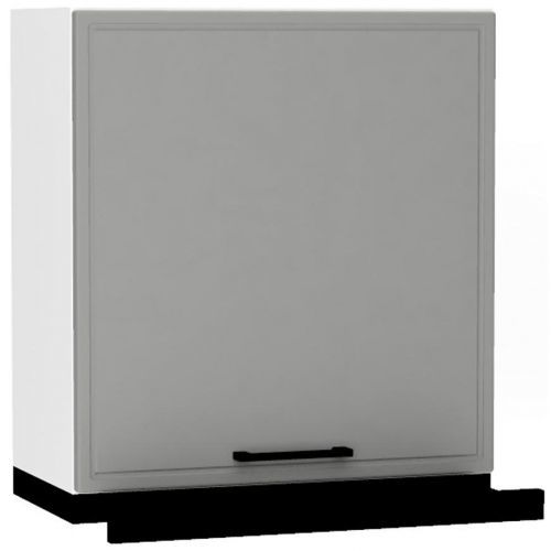 Kuchyňská skříňka Emily w60/68 slim pl s černou digestoří šedá