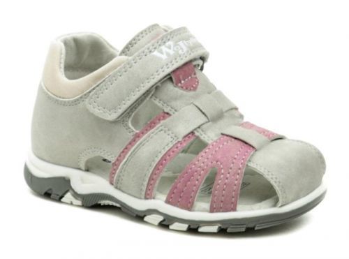 Wojtylko 1S22304 šedo růžové dětské sandálky