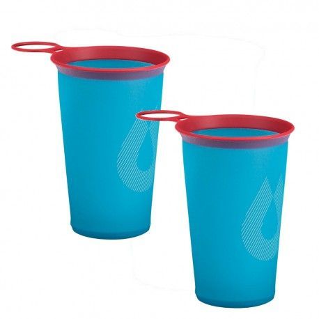 HydraPak Speed cup 2 Pack sada 2 kusů  sbalitelných outdoorových hrnků Malibu blue 200 ml Mammoth Grey