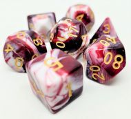 Dice4friends Dice Set Racing Red/White (7)