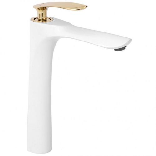 REA Umyvadlová baterie Orbit bílo/zlatá vysoká REA-B2053