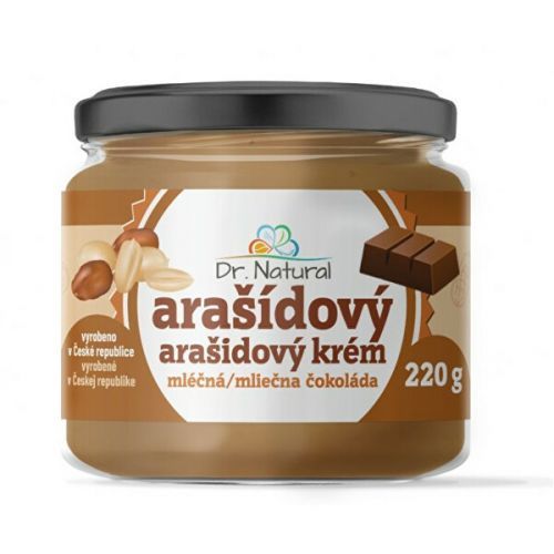 Dr.Natural Arašídový krém s mléčnou čokoládou 220 g