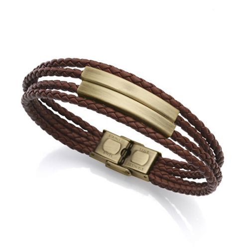 Viceroy Hnědý kožený náramek Air 75301P01011