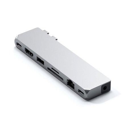 Satechi USB-C Pro Hub Max Adapter - Silver Aluminium, ST-UCPHMXS