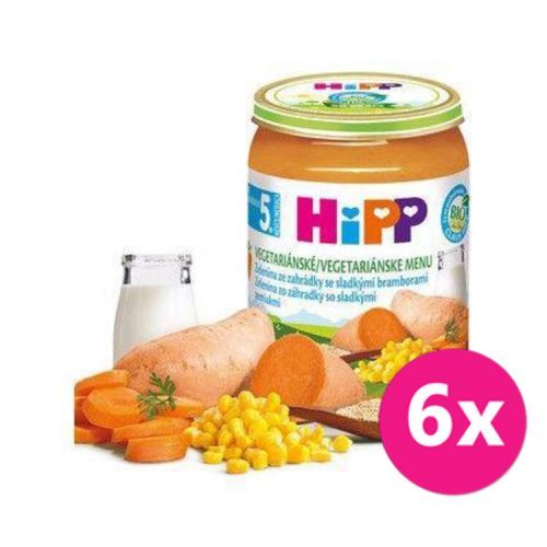 6x HiPP BIO Zelenina ze zahrádky se sladkými bramborami od uk. 5. měsíce