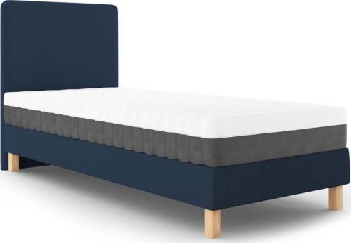 Tmavě modrá jednolůžková postel Mazzini Sofas Lotus, 90 x 200 cm