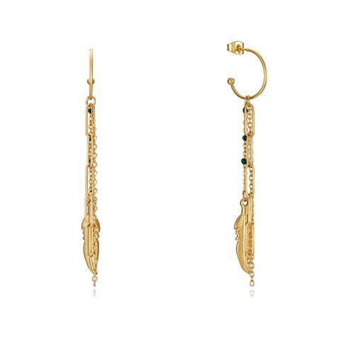 Viceroy Stylové pozlacené náušnice kruhy 2v1 Kiss 75308E01012