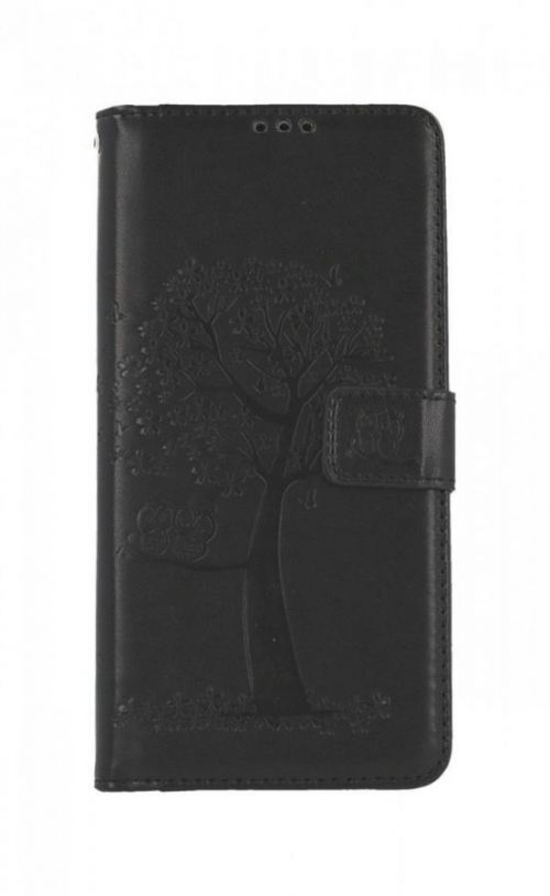 Pouzdro TopQ Samsung A13 knížkové Černý strom sovičky 73817