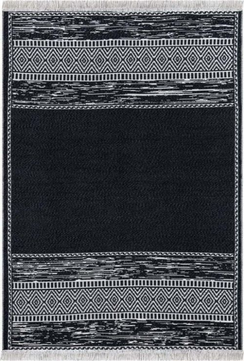 Černo-bílý bavlněný koberec Oyo home Duo, 120 x 180 cm