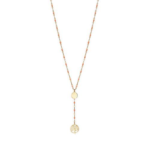 Viceroy Nadčasový pozlacený náhrdelník Strom života Kiss 1390C01012