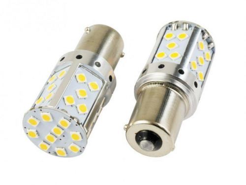 LED21 LED auto žárovka BA15S 35 SMD CREE 3030 CAN BUS STUDENÁ BÍLÁ