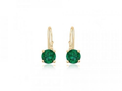 JVD Stříbrné náušnice se zeleným zirkonem SVLE0598XH2GZ00