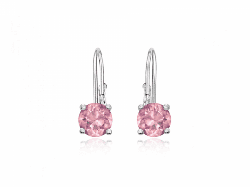 JVD Stříbrné náušnice s růžovým zirkonem SVLE0620XH2R200