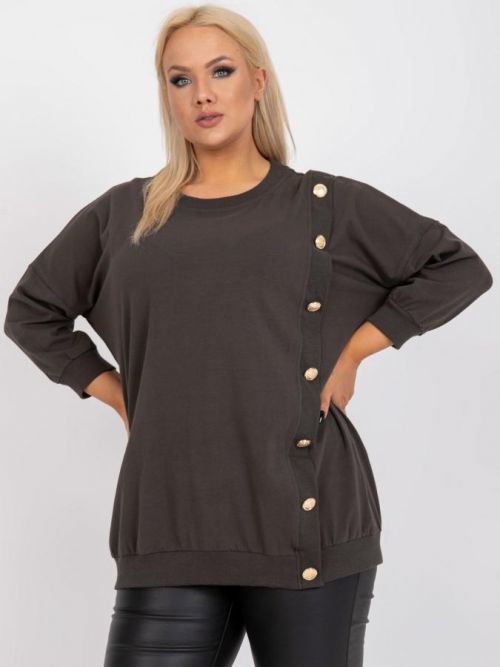 KHAKI HALENKA S OZDOBNÝMI KNOFLÍKY RV-BZ-7608.27-KHAKI Velikost: ONE SIZE
