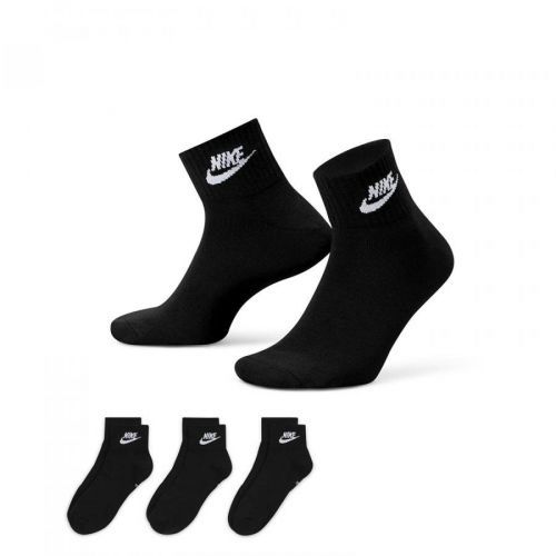 Nike Sportwear Everyday Essential Ankle Socks 3-Pack Black/ White M