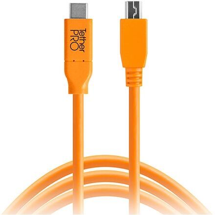 Tether Tools TetherPro USB-C na 2.0 Mini-B 5-Pin 4,6 m oranžový