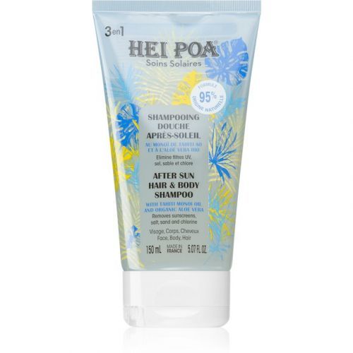 Hei Poa After Sun Monoi & Aloe Vera šampon na obličej, tělo a vlasy po opalování 150 ml